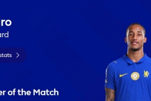 传射建功,英超官方:若昂·佩德罗当选切尔西4-3布莱顿全场最佳
